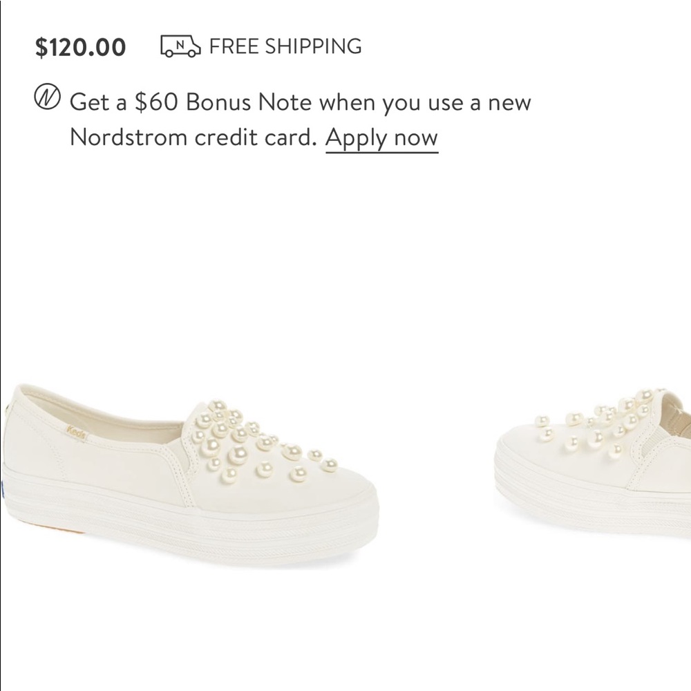 NWOT - Keds x Kate Spade pearl sneakers